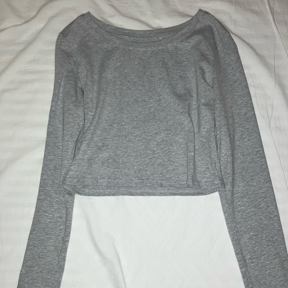 Grey crop top